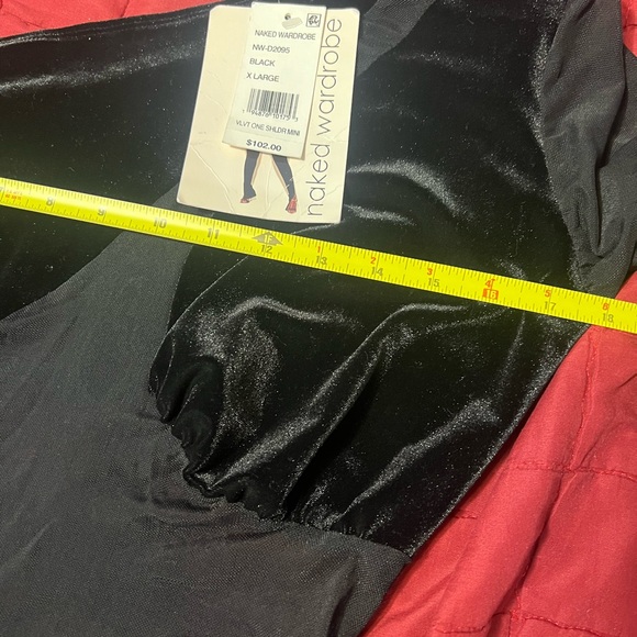 Naked Wardrobe Elegant Black One-Shoulder Dress - Picture 9 of 10